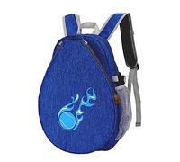 Bolsa de transporte para raqueta de tenis para niños, bolsa de lona impermeable, con cremallera, palas de pickleball, mochila de almacenamiento para pelotas, viajes, jugadores (azul profundo)