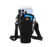 Bolsa de transporte para Stanley Cup 40 oz, para botella de agua con compartimento para teléfono móvil, correa ajustable, asa de transporte, para viajes, senderismo, correr