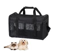 Bolsa de transporte plegable para mascotas, caja de transporte para perros pequeños, con correa de hombro ajustable, para coche