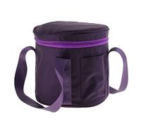 Bolsa de transporte portátil de algodón para cuencos de cristal de 6 a 14 pulgadas, color morado, 8 pulgadas