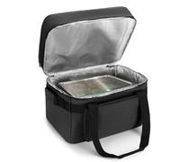 Bolsa de transporte portátil para parrilla, bolsa de barbacoa de doble capa, bolsa de almacenamiento para parrilla eléctrica interior con almohadilla inferior, bolsa de utensilios de parrilla, bolsa