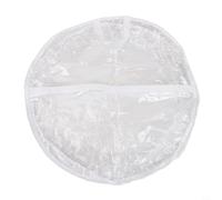 Bolsa de transporte y almacenamiento de corona de PVC redonda transparente con doble cremallera resistente para gestión de decoración de temporada (bolsa de almacenamiento)