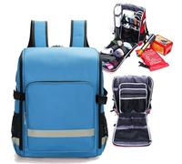 Bolsa De Trauma Médica Vacía, Mochila De Emergencia, Bolsa De Primeros Auxilios Profesional con Múltiples Bolsillo, Bolsa Médica Impermeable para Acampar Al Aire Libre, Duradera C