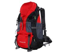 Bolsa de trekking de 50L, Mochila deportiva a prueba de agua Senderismo Mountaintop Moto Ski Unisex Mochila(rojo) Montañismo Y Camping Paquete De Montañismo