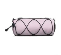 Bolsa de tubo de bicicleta para uso en manubrio, bolsa frontal de nailon impermeable con correa para el hombro para un fácil transporte (morado)