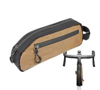 Bolsa de tubo superior con montaje de pernos para bicicleta - Bolsa para manillar de bicicleta | Bolsa para herramientas montada en la parte delantera con bolsillo lateral con cremallera para