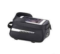 Bolsa de tubo superior para marco de bicicleta con compatibilidad con pantalla táctil, enrutamiento de auriculares y protector de luz para una mayor visibilidad