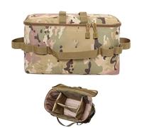Bolsa de utensilios de cocina de camping, organizador de cubiertos a prueba de agua, bolsa grande portátil con cremallera para utensilios de campamento para picnic, barbacoa, viajes, aventura