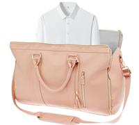 Bolsa De Viaje 2 En 1, Bolsa De Lona Convertible con Compartimento For Zapatos Y Correa De Hombro Ajustable, Bolsas De Lona De Viaje De Gran Capacidad For Hombres Y Mujeres(Pink)