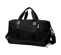 Bolsa de Viaje 35L Bolsa de Deporte Impermeable, Bolsa de Fin de Semana con Compartimento Zapatos Hombre Mujer, Bolsa de Transporte Bolsa de Equipaje, Bolsa de Noche Bolsa de Gimnasia Yoga (Negro)