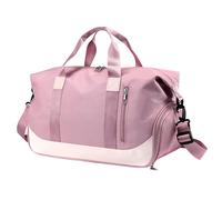Bolsa de Viaje 35L Bolsa de Deporte Impermeable, Bolsa de Fin de Semana con Compartimento Zapatos Hombre Mujer, Bolsa de Transporte Bolsa de Equipaje, Bolsa de Noche Bolsa de Gimnasia Yoga (Rosa)