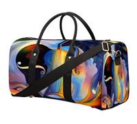 Bolsa de viaje abstracta de música humana para mujeres, hombres, niñas, niños, bolsas de música colorida para fin de semana, bolsas de noche de 22.7 L, bolsa de equipaje de cabina para deportes,