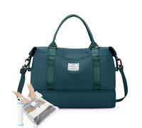 Bolsa de Viaje al vacío para Mujer,Bolsa de Deporte,Bolsa de Mano Equipaje,Bolsa de Gimnasio,Bolsas de Fin de Semana para Mujer,Bolsa para Hospital,Bolsa de Natación para Playa,O4-Azul Pavo Real