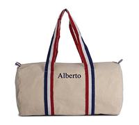 Bolsa de Viaje Algodón Personalizada con Nombre Macuto Bolso de Viaje Unisex Hombre Mujer