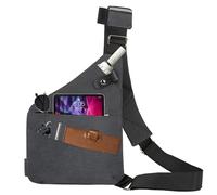 Bolsa de Viaje Antirrobo,Bolsa de Hombro Antirrobo,Mochila de un Solo Hombro para Hombres y Mujeres,Bolsa Pecho Hombre Pequeña, para Trabajo, Senderismo,Viajar, Correr (Gris Hombro Derecho)