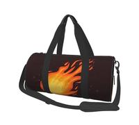 Bolsa de Viaje, Bolsa de Gimnasio, Bolsa de Viaje, Bolsa de Noche, Bolsa de Fin de Semana Deportiva para natación, Yoga,Patrón de Llama de Bola de Fuego roja Que Cae