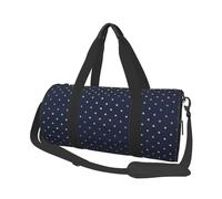 Bolsa de Viaje, Bolsa de Gimnasio, Bolsa de Viaje, Bolsa de Noche, Bolsa de Fin de Semana Deportiva para natación, Yoga,Lunares Dorados Azul Marino Elegantes Modernos