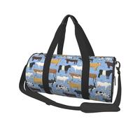 Bolsa de Viaje, Bolsa de Gimnasio, Bolsa de Viaje, Bolsa de Noche, Bolsa de Fin de Semana Deportiva para natación, Yoga,Conjunto de toros y Vacas Animales de Granja Ganado mamífero