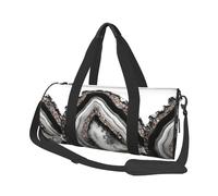 Bolsa de Viaje, Bolsa de Gimnasio, Bolsa de Viaje, Bolsa de Noche, Bolsa de Fin de Semana Deportiva para natación, Yoga,Arte de decoración de Gemas glamorosas con Brillo de Oro Rosa de ágata