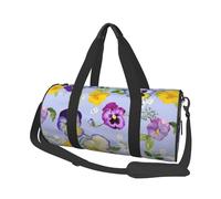 Bolsa de Viaje, Bolsa de Gimnasio, Bolsa de Viaje, Bolsa de Noche, Bolsa de Fin de Semana Deportiva para natación, Yoga,Flores de Pensamiento