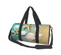 Bolsa de Viaje, Bolsa de Gimnasio, Bolsa de Viaje, Bolsa de Noche, Bolsa de Fin de Semana Deportiva para natación, Yoga,Patrón de Estrellas de mar y Conchas