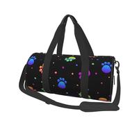 Bolsa de Viaje, Bolsa de Gimnasio, Bolsa de Viaje, Bolsa de Noche, Bolsa de Fin de Semana Deportiva para natación, Yoga,Patrón Animal de Huella de Pata de Arco Iris