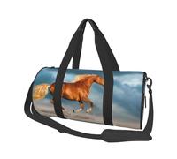 Bolsa de Viaje, Bolsa de Gimnasio, Bolsa de Viaje, Bolsa de Noche, Bolsa de Fin de Semana Deportiva para natación, Yoga,Caballo Corriendo Rojo