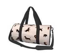 Bolsa de Viaje, Bolsa de Gimnasio, Bolsa de Viaje, Bolsa de Noche, Bolsa de Fin de Semana Deportiva para natación, Yoga,Patrón de Perro Salchicha Feliz de Dibujos Animados