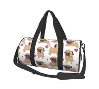 Bolsa de Viaje, Bolsa de Gimnasio, Bolsa de Viaje, Bolsa de Noche, Bolsa de Fin de Semana Deportiva para natación, Yoga,Cachorros Pugs Divertidos Dibujos Animados