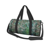 Bolsa de Viaje, Bolsa de Gimnasio, Bolsa de Viaje, Bolsa de Noche, Bolsa de Fin de Semana Deportiva para natación, Yoga,Pavo Real Mostrando Plumas con Alas Abiertas