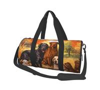 Bolsa de Viaje, Bolsa de Gimnasio, Bolsa de Viaje, Bolsa de Noche, Bolsa de Fin de Semana Deportiva para natación, Yoga,Otoño Labrador Lab Golden Retriever Perro Agradeciendo