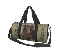 Bolsa de Viaje, Bolsa de Gimnasio, Bolsa de Viaje, Bolsa de Noche, Bolsa de Fin de Semana Deportiva para natación, Yoga,Labrador Perro Laboratorio Chocolate