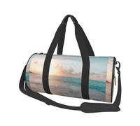 Bolsa de Viaje, Bolsa de Gimnasio, Bolsa de Viaje, Bolsa de Noche, Bolsa de Fin de Semana Deportiva para natación, Yoga,Hermosa Playa Amarillo Atardecer Océano