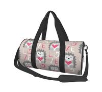 Bolsa de Viaje, Bolsa de Gimnasio, Bolsa de Viaje, Bolsa de Noche, Bolsa de Fin de Semana Deportiva para natación, Yoga,Erizo con Amor de corazón