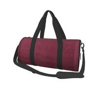 Bolsa de Viaje, Bolsa de Gimnasio, Bolsa de Viaje, Bolsa de Noche, Bolsa de Fin de Semana Deportiva para natación, Yoga,Textura de Piel Coloreada Granate Burdeos sintético Natural