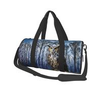 Bolsa de Viaje, Bolsa de Gimnasio, Bolsa de Viaje, Bolsa de Noche, Bolsa de Fin de Semana Deportiva para natación, Yoga,Búho Sentado Cerca de un árbol