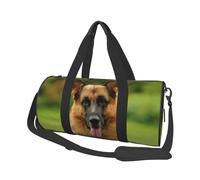 Bolsa de Viaje, Bolsa de Gimnasio, Bolsa de Viaje, Bolsa de Noche, Bolsa de Fin de Semana Deportiva para natación, Yoga,Feliz Pastor alemán Impreso.
