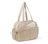 Bolsa de Viaje Bolsa de Viaje Acolchada, Bolsa Lona Grande, Ideal for Gimnasio, Entrenamiento Fin Semana, Equipaje Mano for Aviones, Personal(Camel)