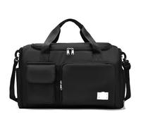 Bolsa De Viaje Bolso de Viaje de 2 uds., Bolso de Lona, Bolso de Hombro for Mujer, Compartimento for Zapatos de Gran Capacidad, Bolsas Deportivas for Fitness, Bolso Cruzado for Mujer(Black)