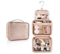 Bolsa de viaje colgante, bolsa de maquillaje para mujer, portátil, impermeable, pequeña bolsa de viaje para artículos de tocador, Oro Rosa, Viajar