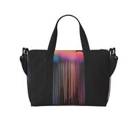 Bolsa de viaje colorida con diseño de lluvia arcoíris de 40 L, con correa ajustable, ideal para gimnasio, deportes, pesca, caza, viajes