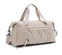 Bolsa de viaje compacta con sección dedicada para zapatos, bolsa de gimnasio, bolsa de hombro para hombres y mujeres activos, Khaki