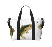 Bolsa de viaje con cebo para adultos con hilo de pescar, con estampado de peces, ideal para viajes, camping, picnics