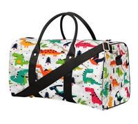 Bolsa de viaje con diseño de dinosa de mármol para mujeres, hombres, niñas, niños, bolsas de fin de semana Desig Dinosa de 22.7 L, bolsa de equipaje de cabina para deportes, gimnasio, yoga, color,