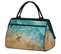 Bolsa de viaje con diseño de estrella de mar y playa para mujeres, hombres, niños y niñas, bolsa de fin de semana, bolsa de viaje de 24 L para deportes, gimnasio, yoga, color, Big, Organizador de