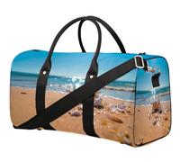 Bolsa de viaje con diseño de estrellas de mar y conchas marinas para mujeres, hombres, niñas, niños, fin de semana, bolsa de equipaje de 22.7 L, bolsa de equipaje para deportes, gimnasio, yoga, color,