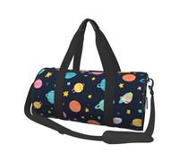 Bolsa de viaje con diseño de estrellas espaciales de dibujos animados, bolsa de gimnasio para hombres y mujeres, bolsa deportiva para viajes de fin de semana, trabajo, camping