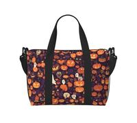 Bolsa de viaje con diseño de farol de calabaza, bolsa de gimnasio de gran capacidad, bolsa de hombro ligera para fin de semana, unisex