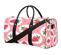 Bolsa de viaje con diseño de fresas y frutas, bolsa de deporte con lunares rosados, bolsa de gimnasio, bolsa plegable para fin de semana, bolsa con asa de equipaje para mujeres y hombres, Fruta de