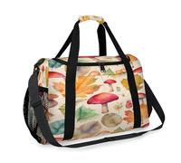 Bolsa de viaje con diseño de hongos, manzanas, hojas de arce, para niñas, niños, mujeres y hombres, bolsa de fin de semana, bolsa de hombro para viajes, deportes, gimnasio